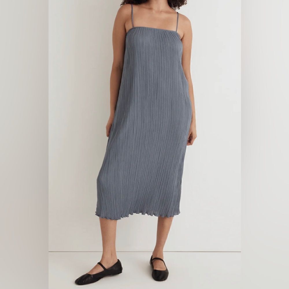 Madewell The Goldie Dress in Plissé NWT Size 00